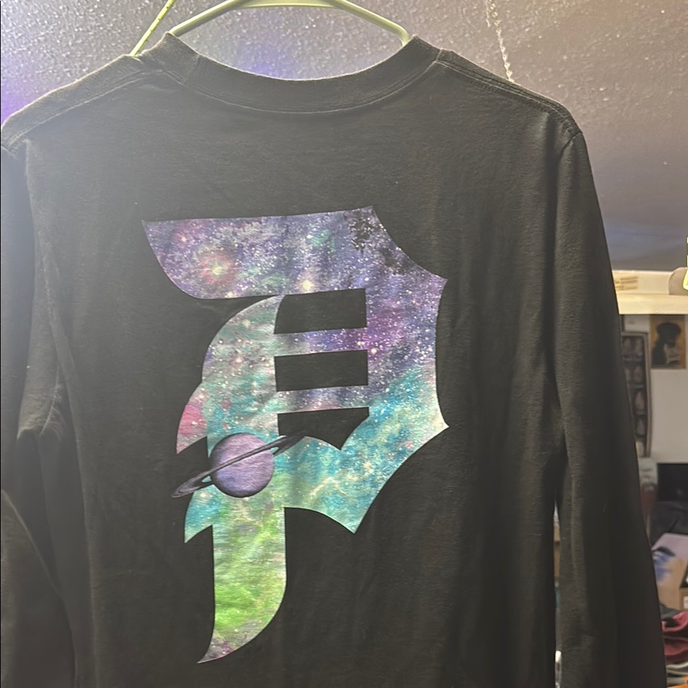 *****Primitive Black Long Sleeve Tee with Cosmic Graphic
